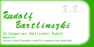 rudolf bartlinszki business card